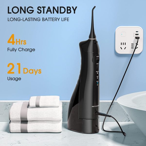 Hangsun Cordless Rechargeable Water Flosser – Dental Oral Irrigator with 8 Jet Tips for Teeth, Braces, and Gum Care (HOC760) - Image 5