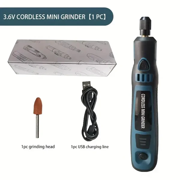 Cordless Mini Rotary Tool Kit – 3-Speed 3.7V Multi-Purpose Power Tool