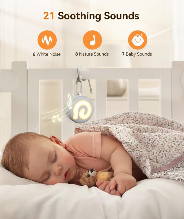 Dreamegg D11 Portable Baby Sound Machine – White Noise, Night Light, Rechargeable - Image 7