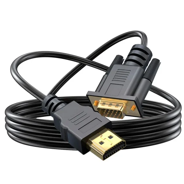 Envisaoc HDMI to VGA Adapter Cable 1.8M – 1080P Full HD Converter for Laptop, PC, TV, Monitor & Projector - Image 4