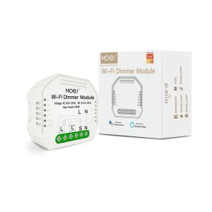 MOES Smart WiFi LED Dimmer Switch – DIY 1/2 Way Light Control, Smart Life/Tuya App, Works with Alexa & Google Home