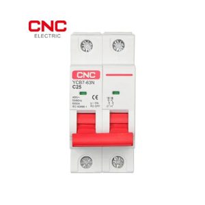 CNC Electric 2 Pole MCB 10A–63A (YCB7H) – Double Pole AC Circuit Breaker