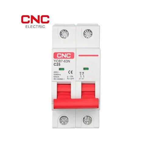 CNC Electric 2 Pole MCB 10A–63A (YCB7H) – Double Pole AC Circuit Breaker